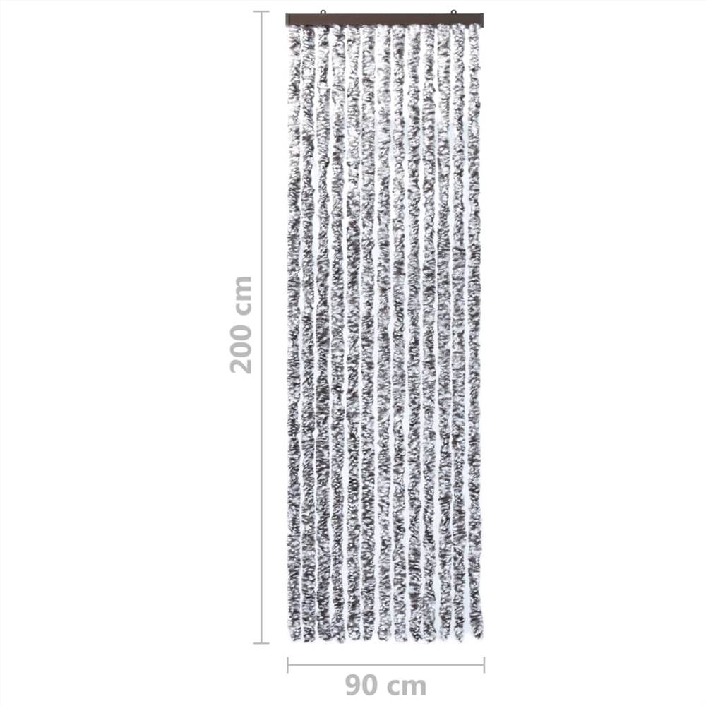 Insect Curtain Brown and Beige 90x200 cm Chenille