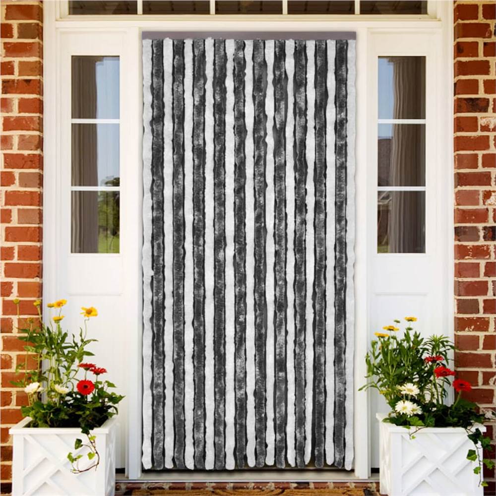 

Insect Curtain Grey and White 120x220 cm Chenille
