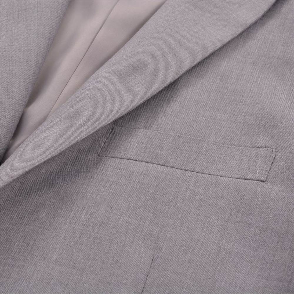 Men's 2 Piece Business Suit Size 52 Light Grey
