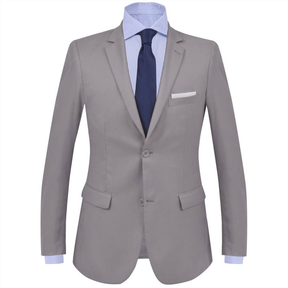 Mens 2 Piece Business Suit Size 52 Light Grey