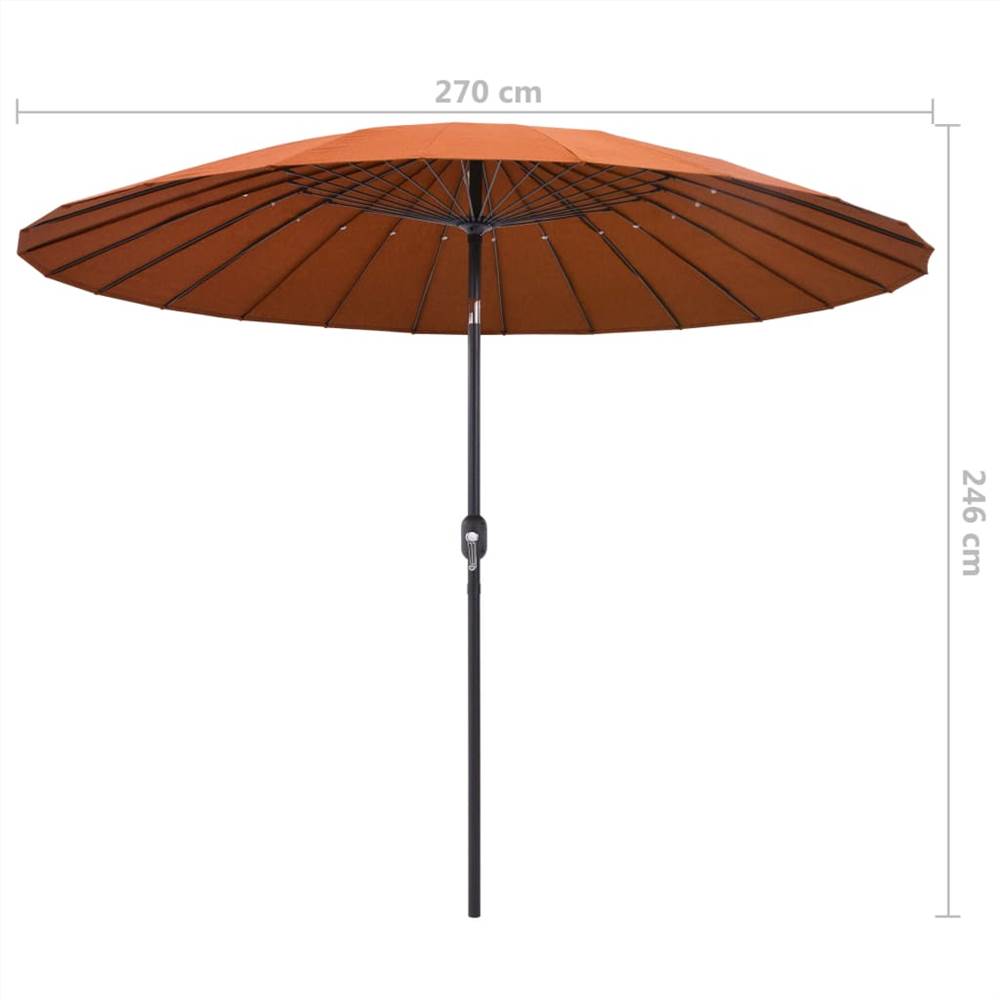 Outdoor Parasol with Aluminium Pole 270 cm Terracotta