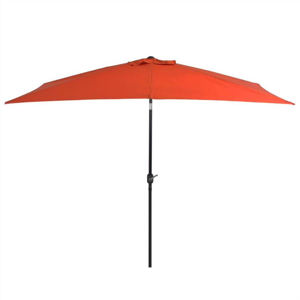 

Outdoor Parasol with Metal Pole 300x200 cm Terracotta