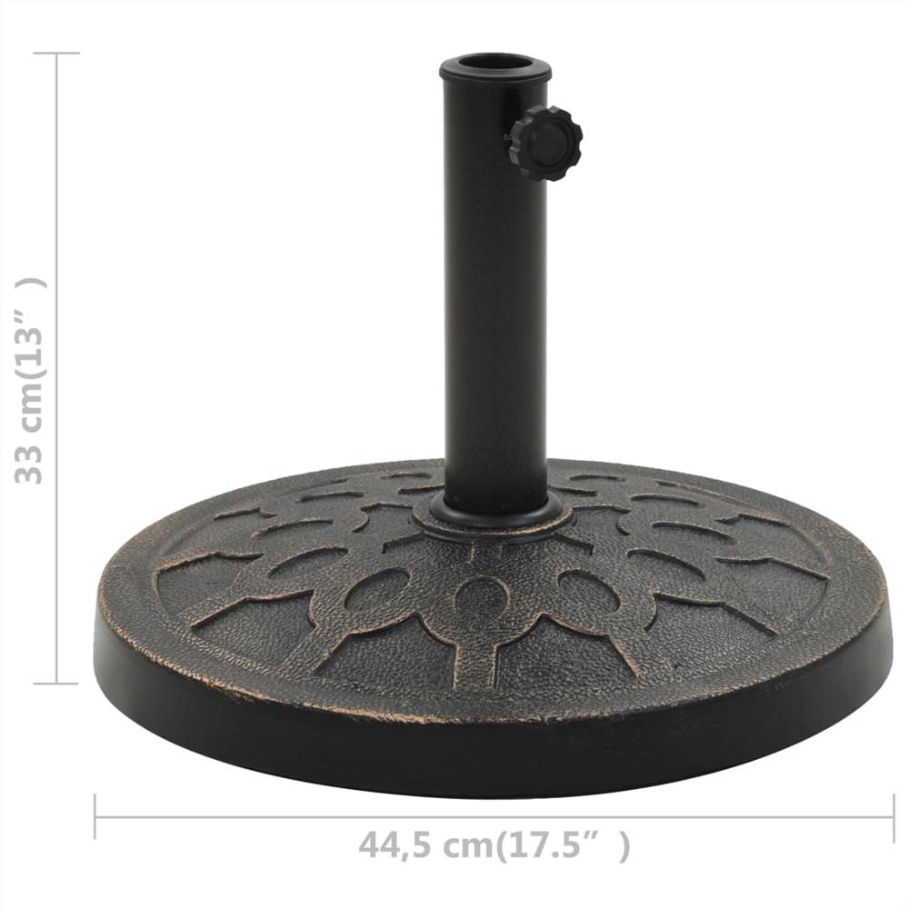 Parasol Base Round Polyresin 13 kg Bronze