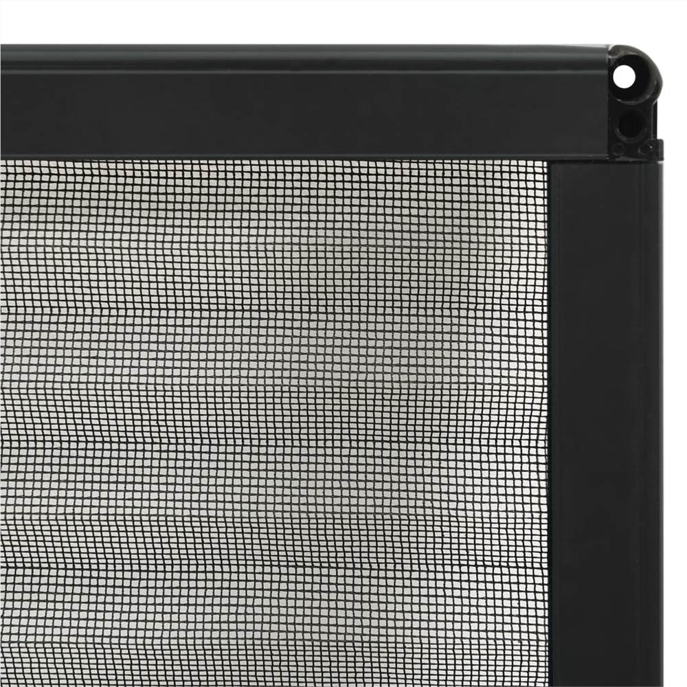 Plisse Insect Screen for Windows Aluminium Anthracite 120x160cm