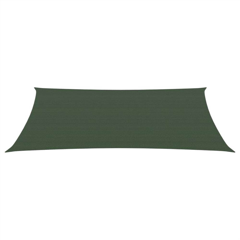 Sunshade Sail 160 g/m² Dark Green 4x7 m HDPE
