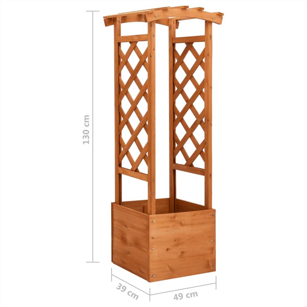 Trellis Planter with Arch 49x39x130 cm Firwood