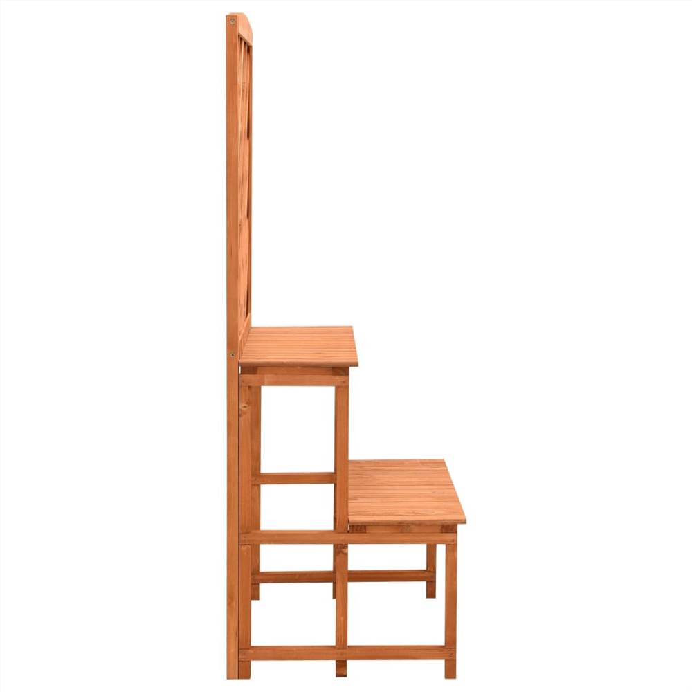 Trellis Planter with Shelves Orange 70x42x120 cm Solid Firwood