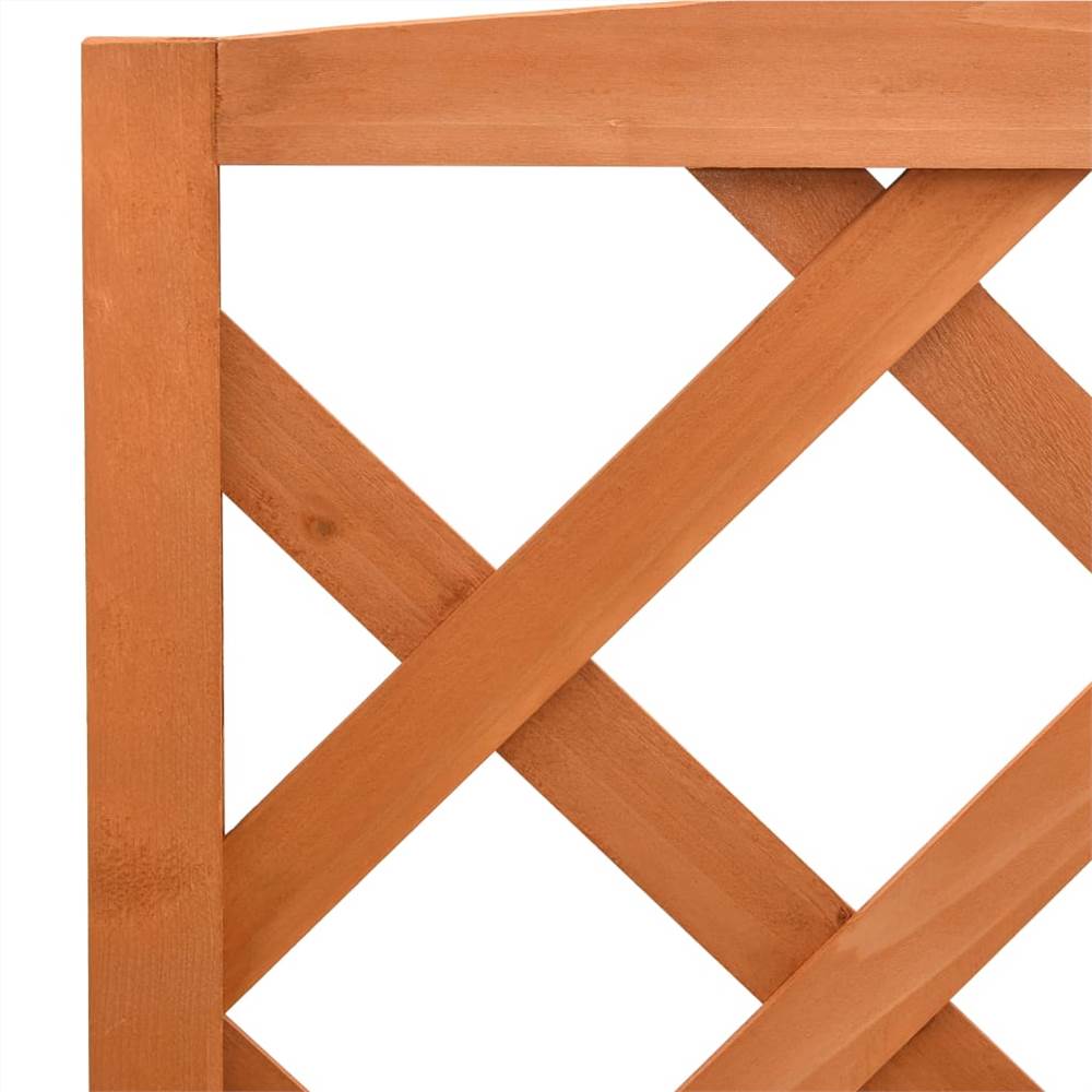 Trellis Planter with Shelves Orange 70x42x120 cm Solid Firwood