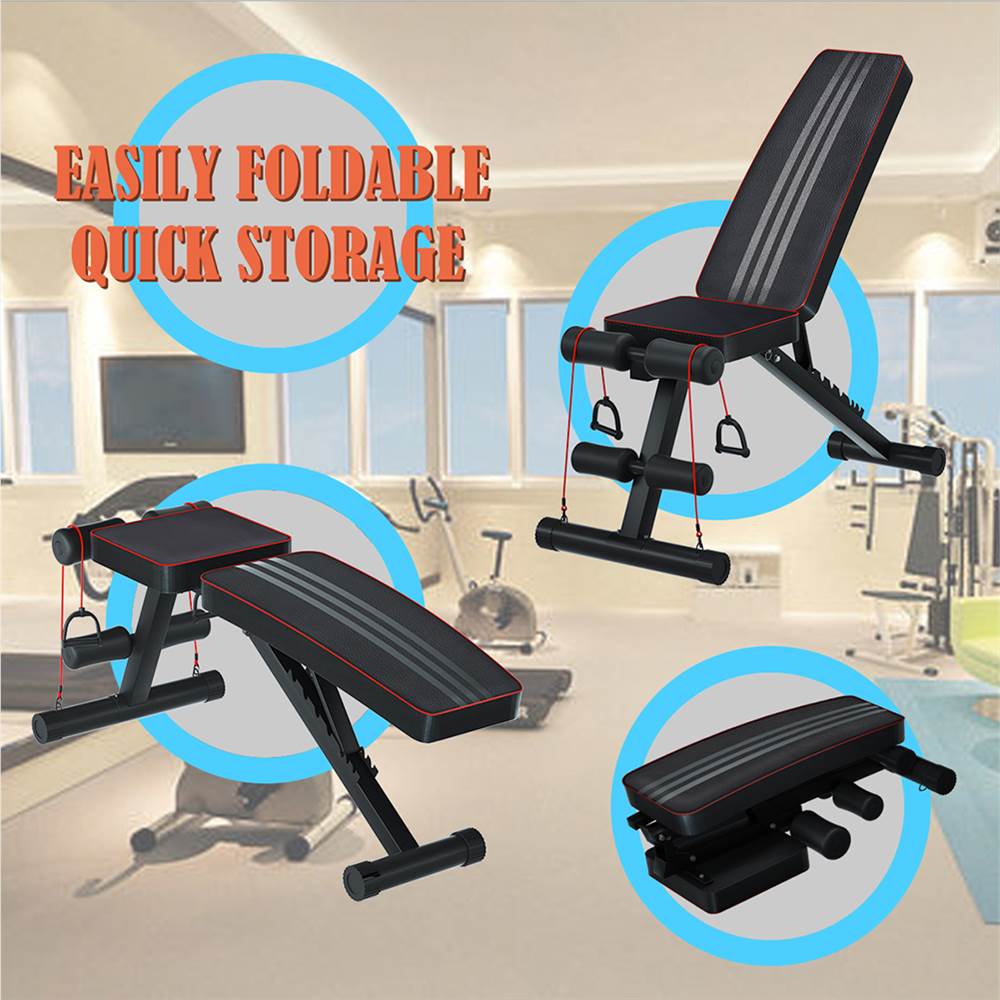Adjustable Weight Bench - Utility Weight Benches for Full Body Workout Foldable Flat/Incline/Decline FID Bench Press for Home Gym