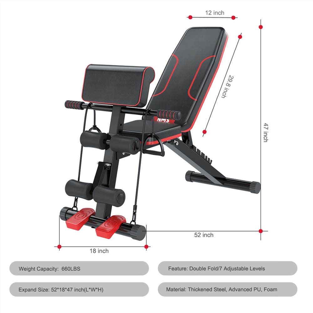Roman Chair Flat Decline Ab Sit up Bench from US. 660lbs, 59.8x15.7x31.5-35.4inch Hyper Back Extension Multi-Functional Bench for Full All-in-One Body Workout Adjustable Weight Bench Press