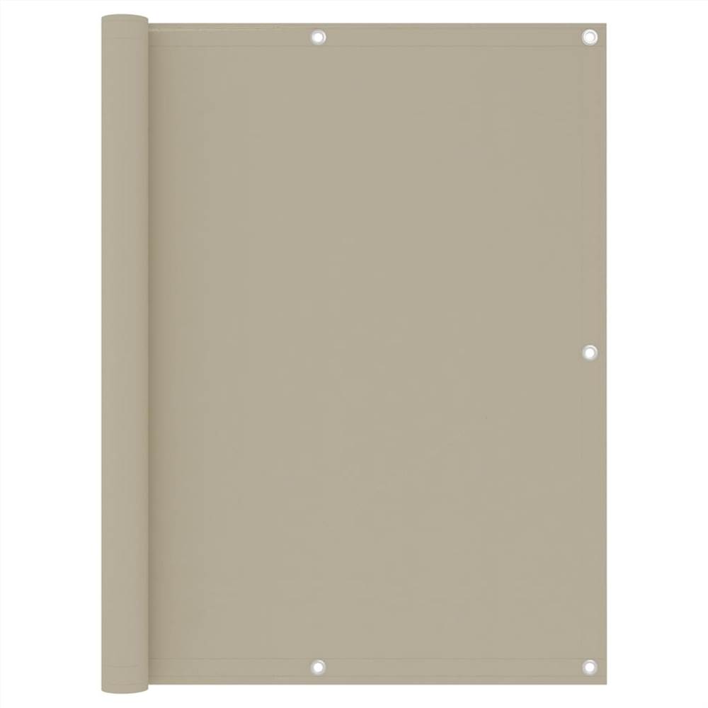 

Balcony Screen Beige 120x500 cm Oxford Fabric