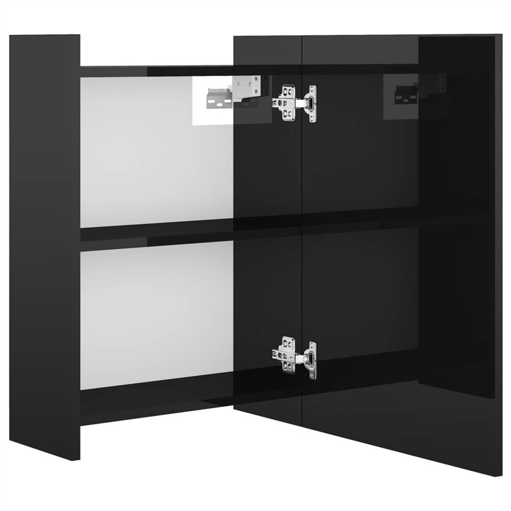 Bathroom Mirror Cabinet High Gloss Black 62.5x20.5x64 Cm Chipboard 13 Bathroom Mirror Cabinet High Gloss Black 62.5x20.5x64 cm Chipboard
