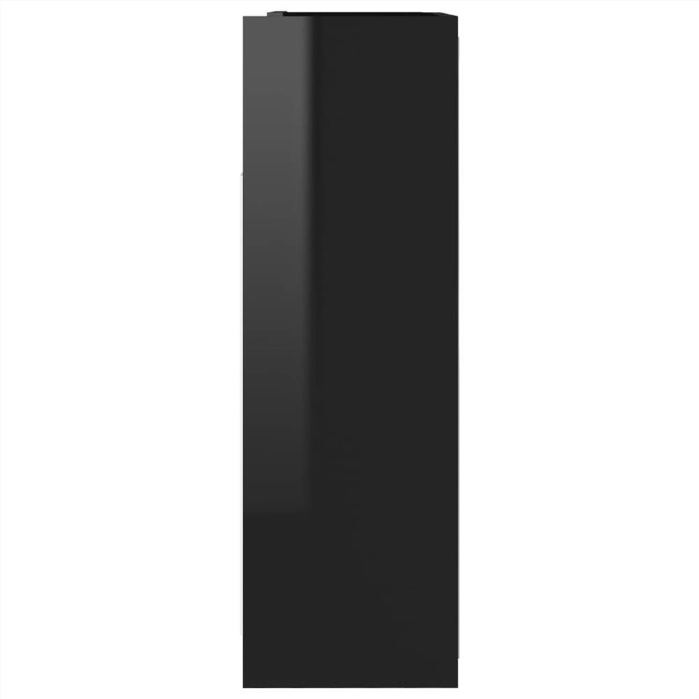 Bathroom Mirror Cabinet High Gloss Black 62.5x20.5x64 Cm Chipboard 14 Bathroom Mirror Cabinet High Gloss Black 62.5x20.5x64 cm Chipboard