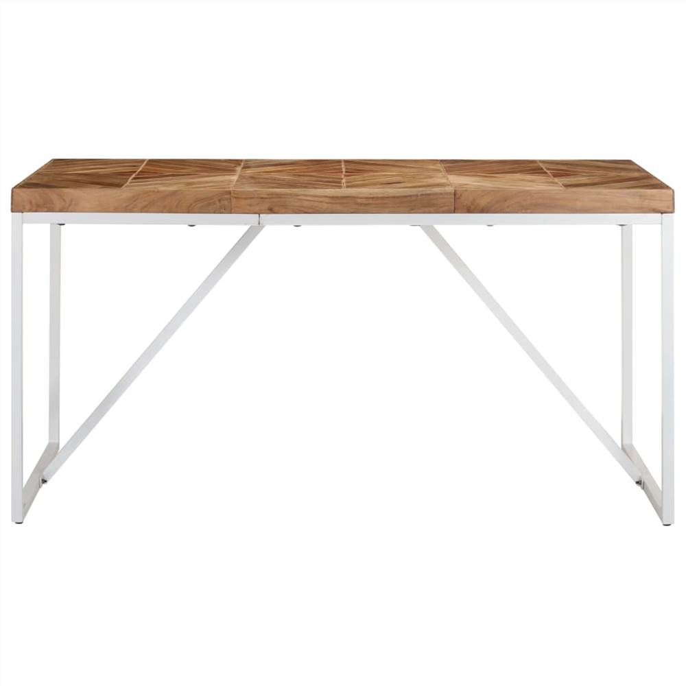 Dining Table 140x70x76 cm Solid Acacia and Mango Wood