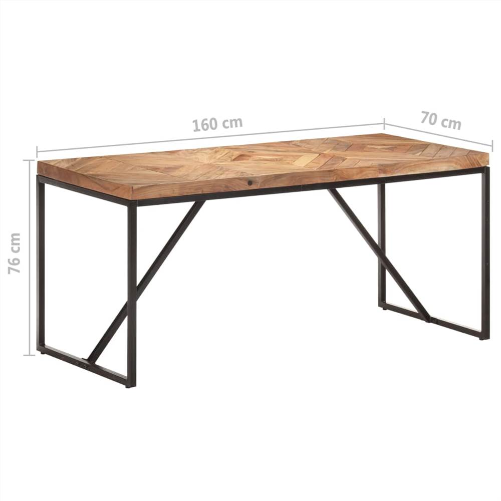 Dining Table 160x70x76 cm Solid Acacia and Mango Wood