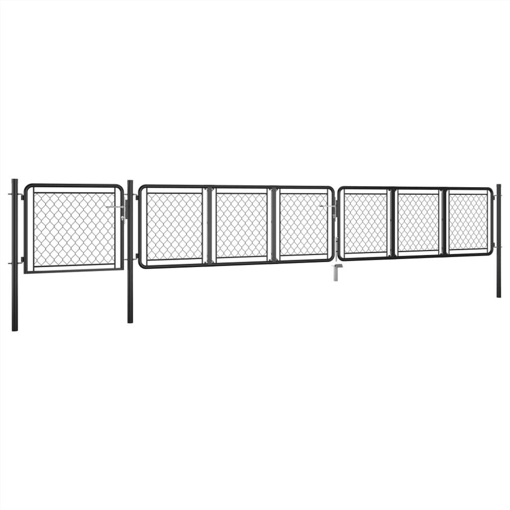 Garden Gate Steel 75x495 cm Anthracite