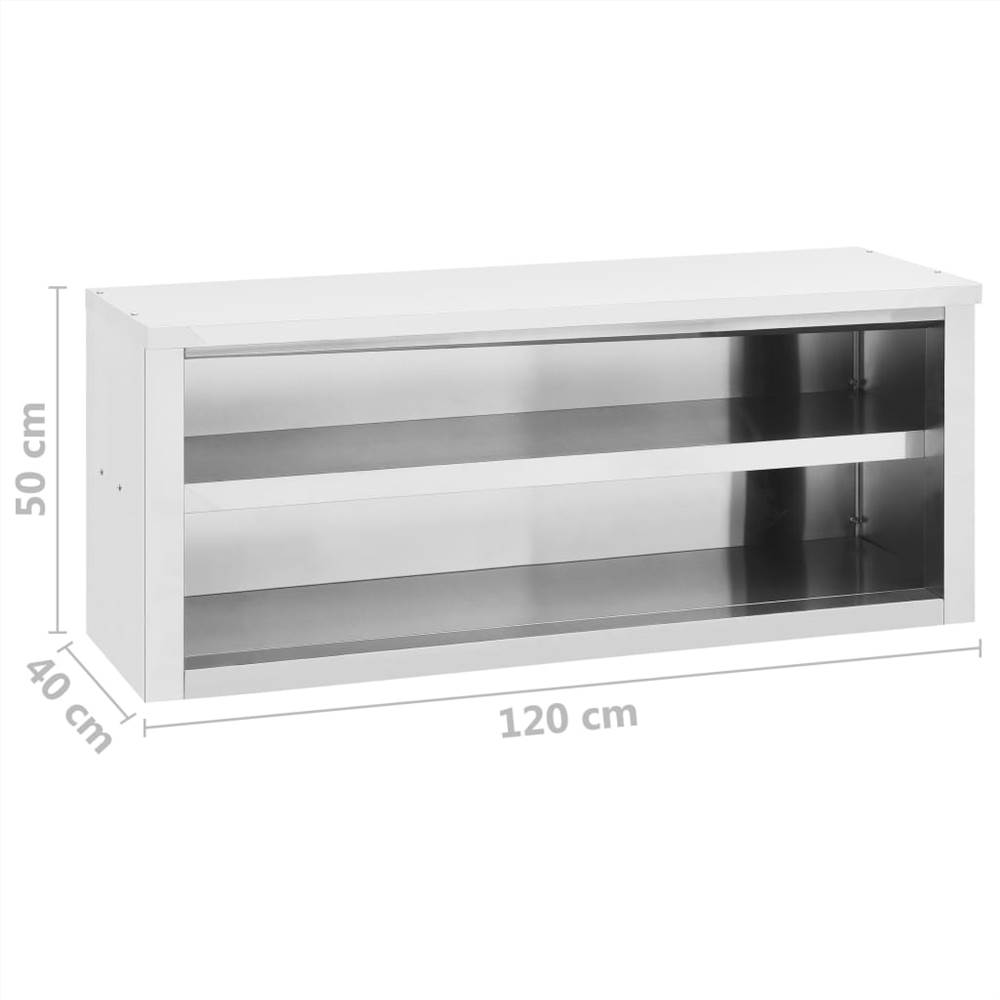 Kitchen Wall Cabinet 120x40x50 cm Stainless Steel
