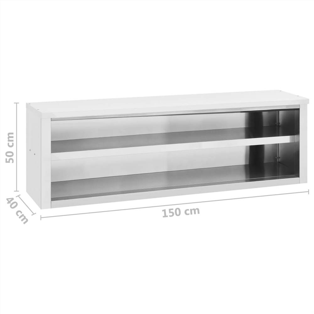 Kitchen Wall Cabinet 150x40x50 cm Stainless Steel