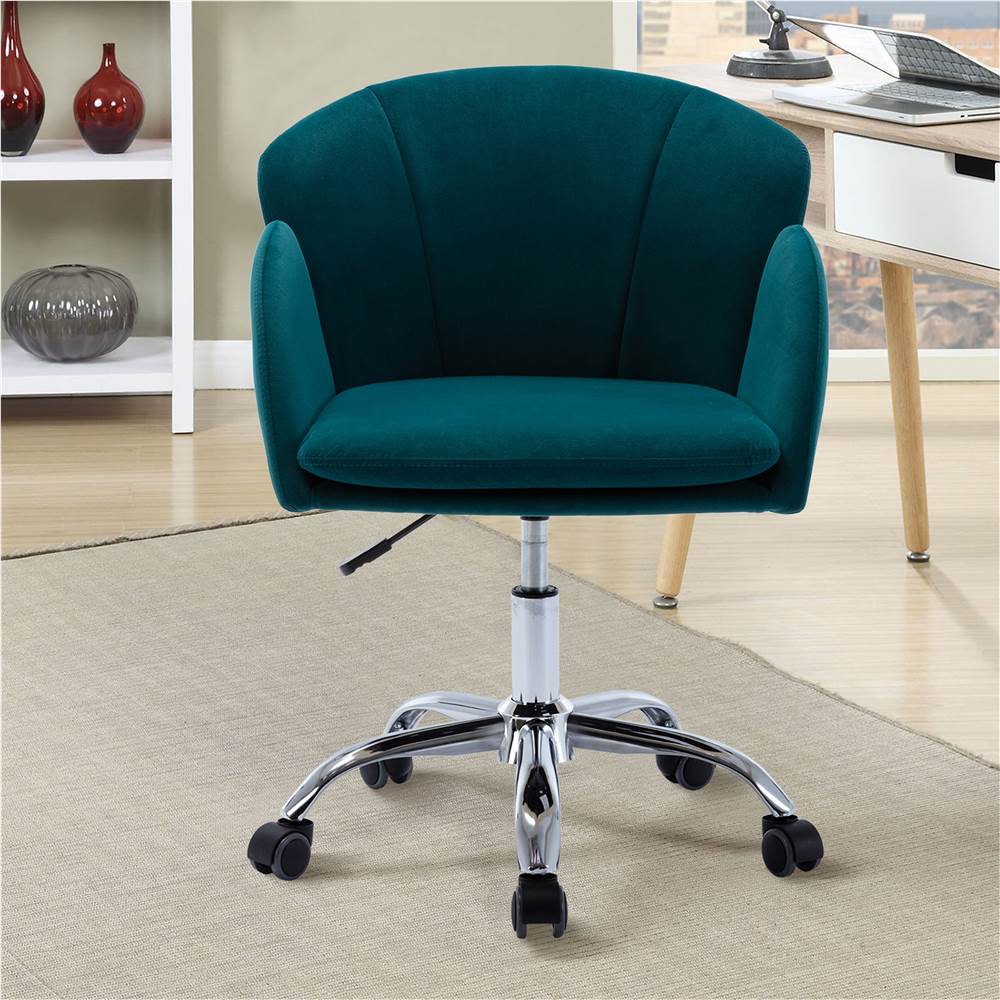 COOLMORE Velvet Swivel Chair Teal