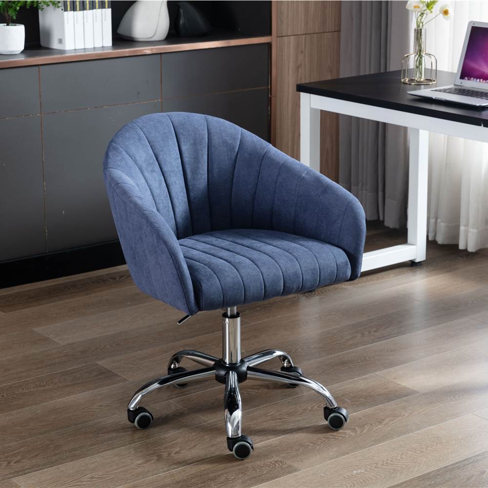 COOLMORE Linen Swivel Chair Navy