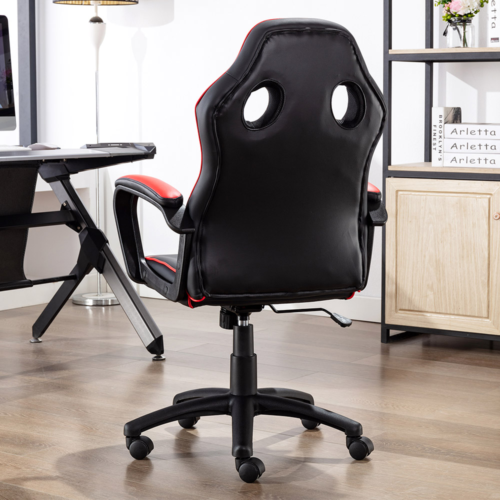 Art Life Home Office PU Rotatable Gaming Chair Red