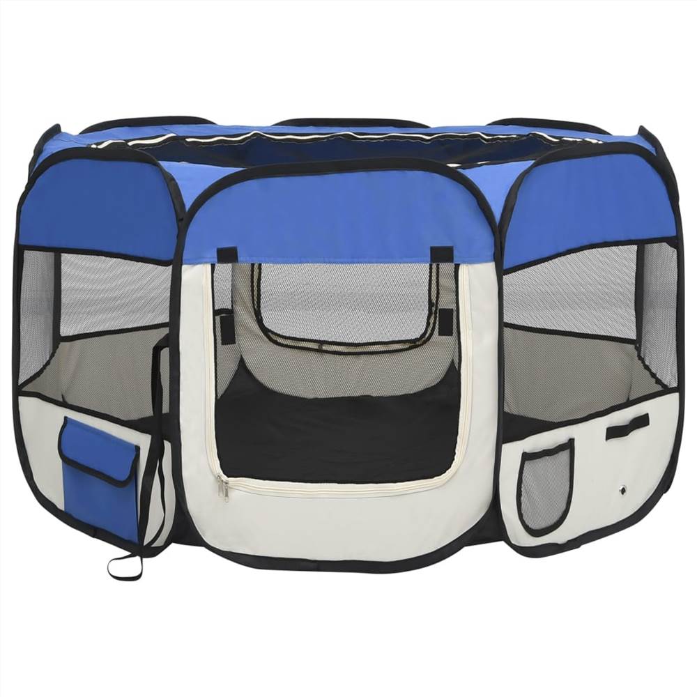 Katlanabilir Kopek Oyun Parki Tasima Cantali Mavi 110x110x58 Cm