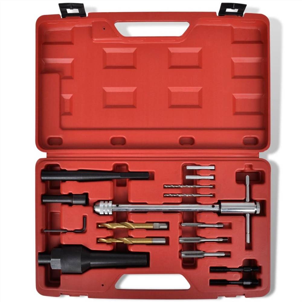 Glow Plug Removal Thread Repair Set 16 pcs Audi VW Mercedes Vauxhall