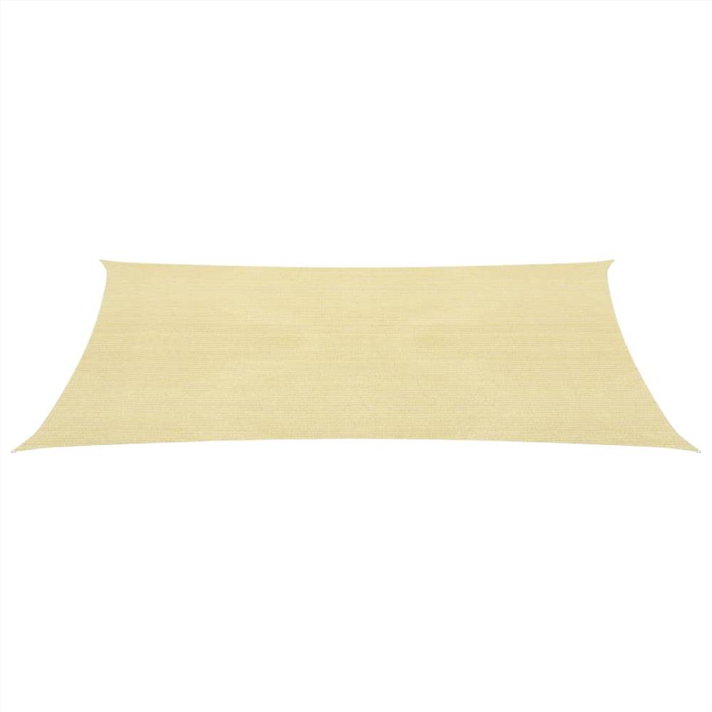 Sunshade Sail 160 g/m² Beige 2x5 m HDPE