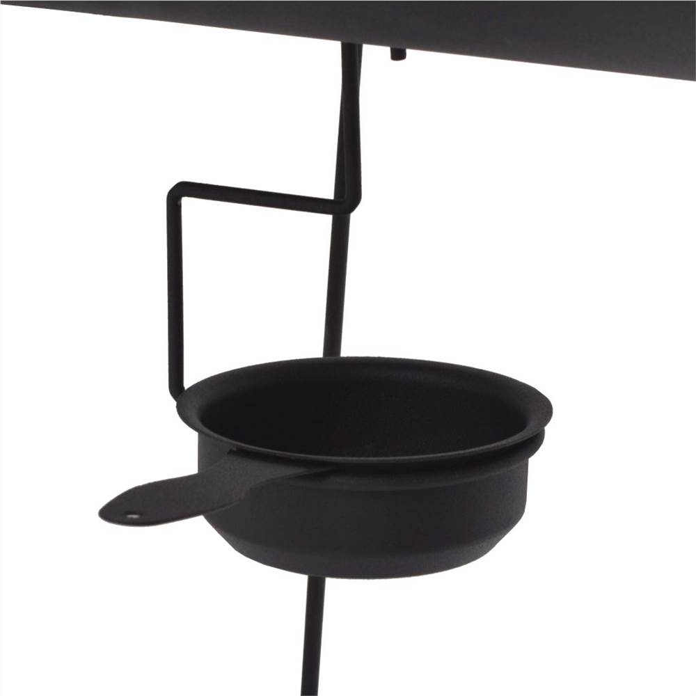 BBQ Charcoal Smoker with Bottom Shelf Black Heavy XXXL