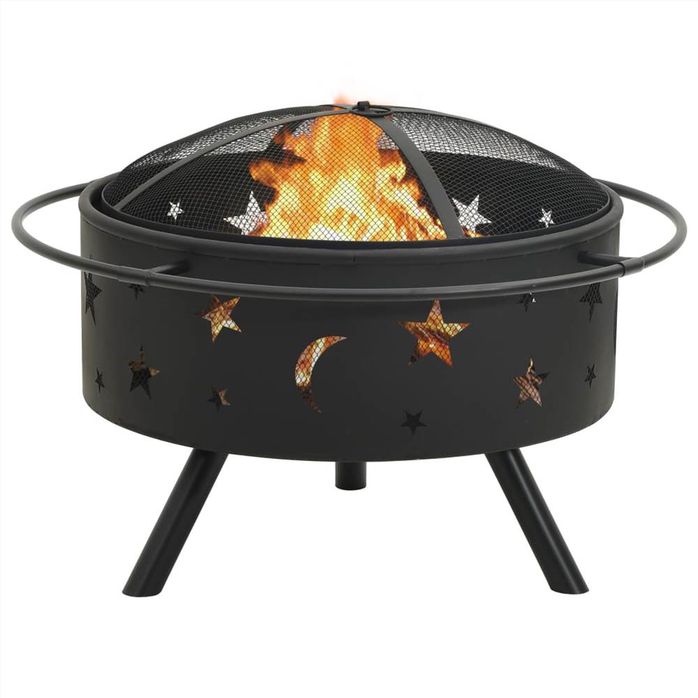 Fire Pit With 76 Cm L Steel, Bcp Fire Pit