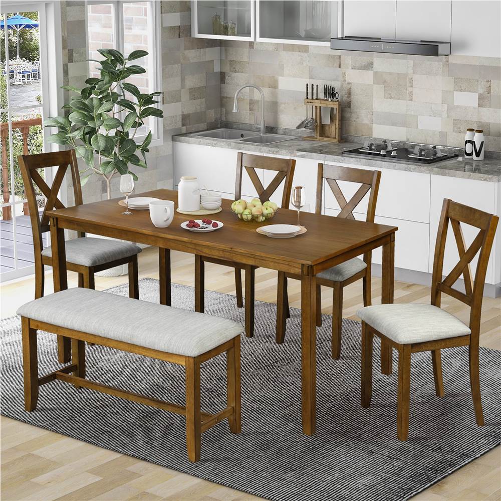Dining Table Set With 4 Chairs, Dining Room Set With 4 Chairs And Bench