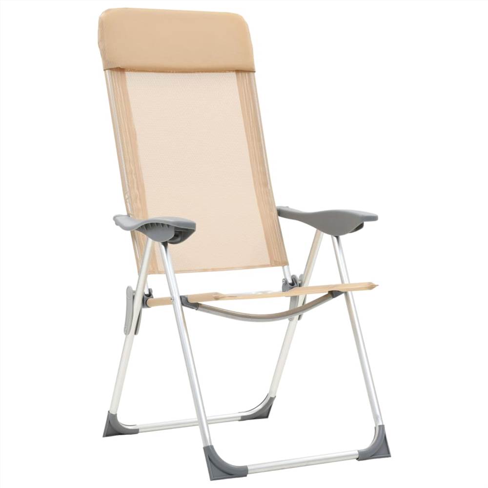 cream camping chairs