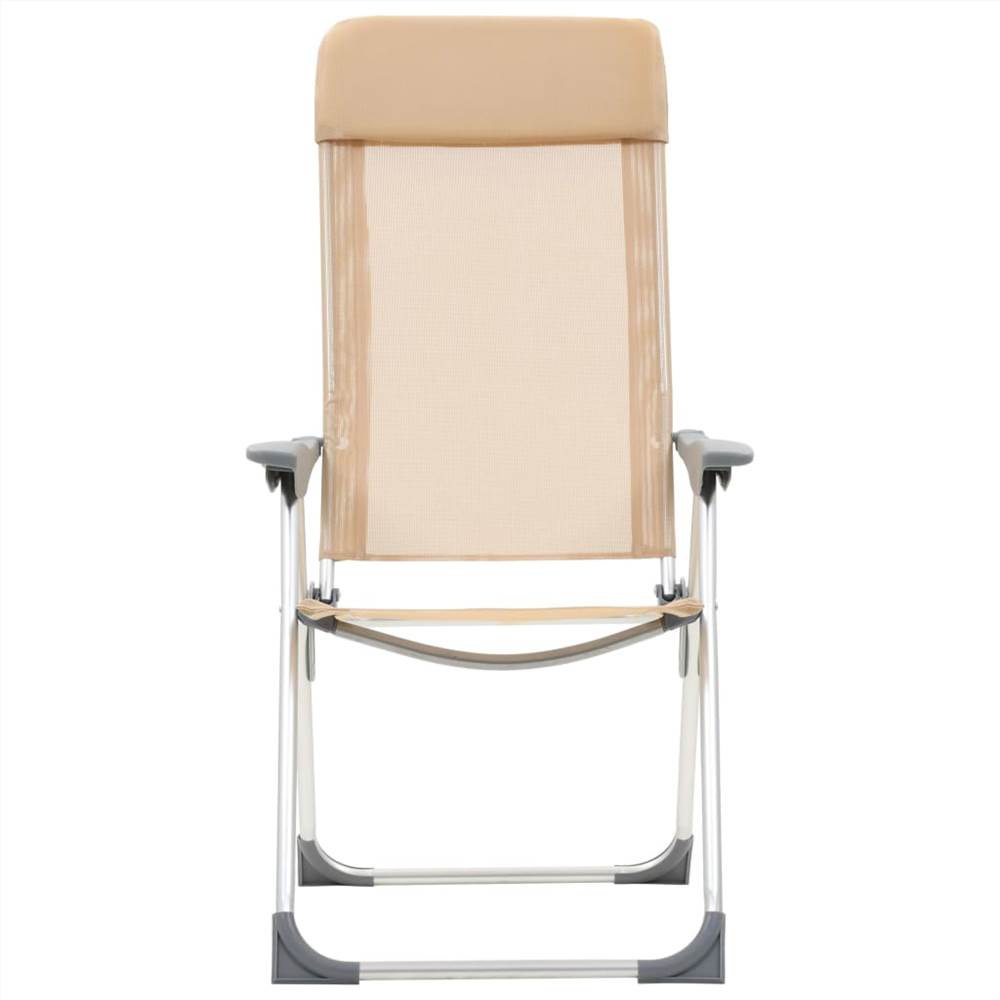 cream camping chairs