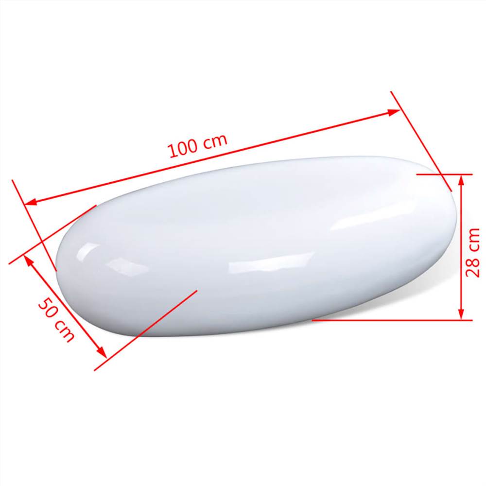 Coffee Table Fibre Glass High Gloss White