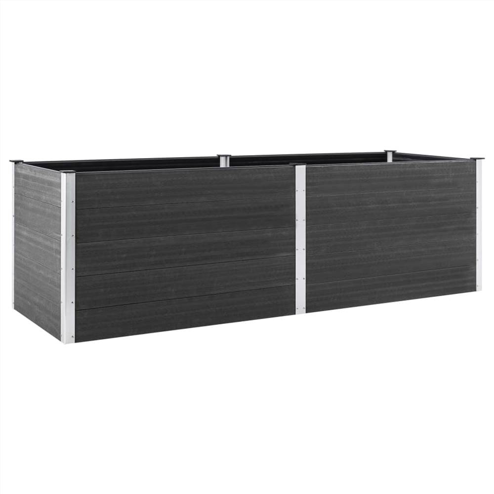 Garden Raised Bed 300x50x91 cm WPC Grey