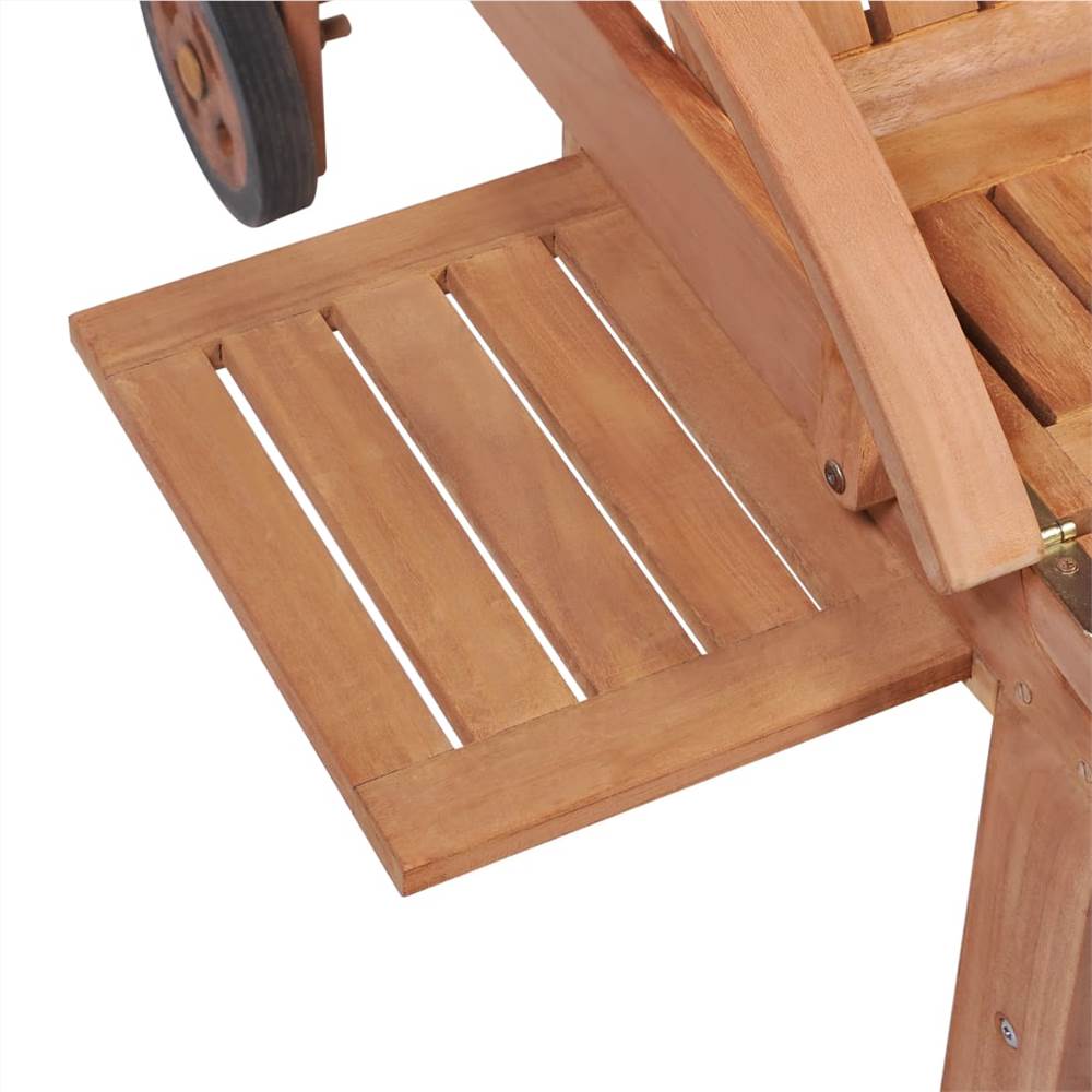 Sun Lounger Solid Teak Wood