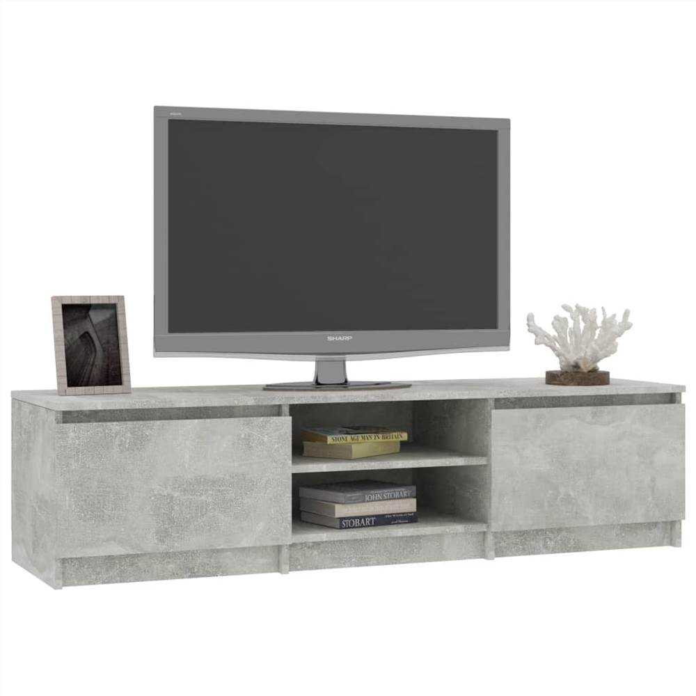 TV Cabinet Concrete Grey 140x40x35.5 Cm Chipboard 14 TV Cabinet Concrete Grey 140x40x35.5 cm Chipboard