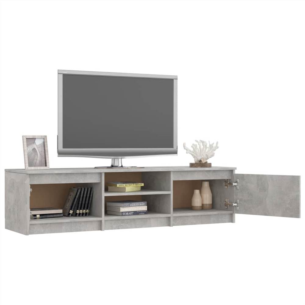 TV Cabinet Concrete Grey 140x40x35.5 Cm Chipboard 16 TV Cabinet Concrete Grey 140x40x35.5 cm Chipboard