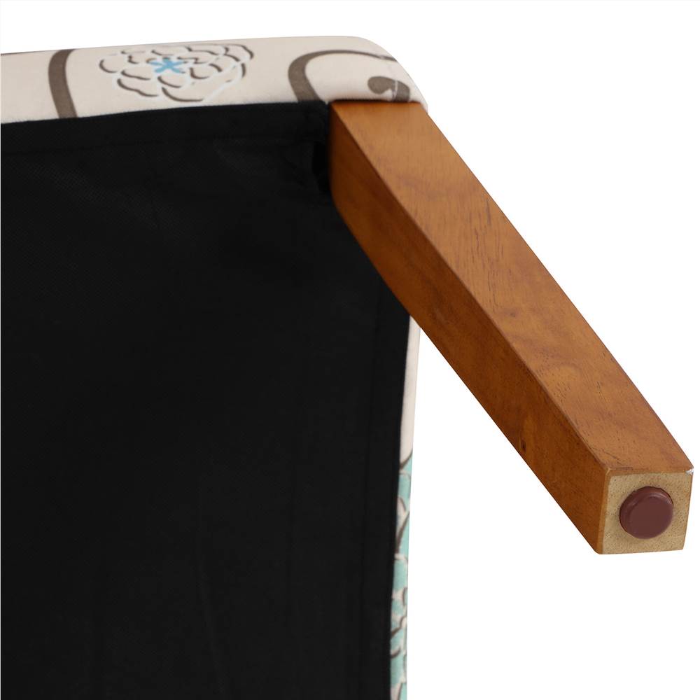 Linen Upholstered Dining Chair Set Of 2, With Backrest And Rubber Wood Feet, For Kitchen, Living Room, Bedroom, Office, Cafe - Flower 13 DINNING CHAIR