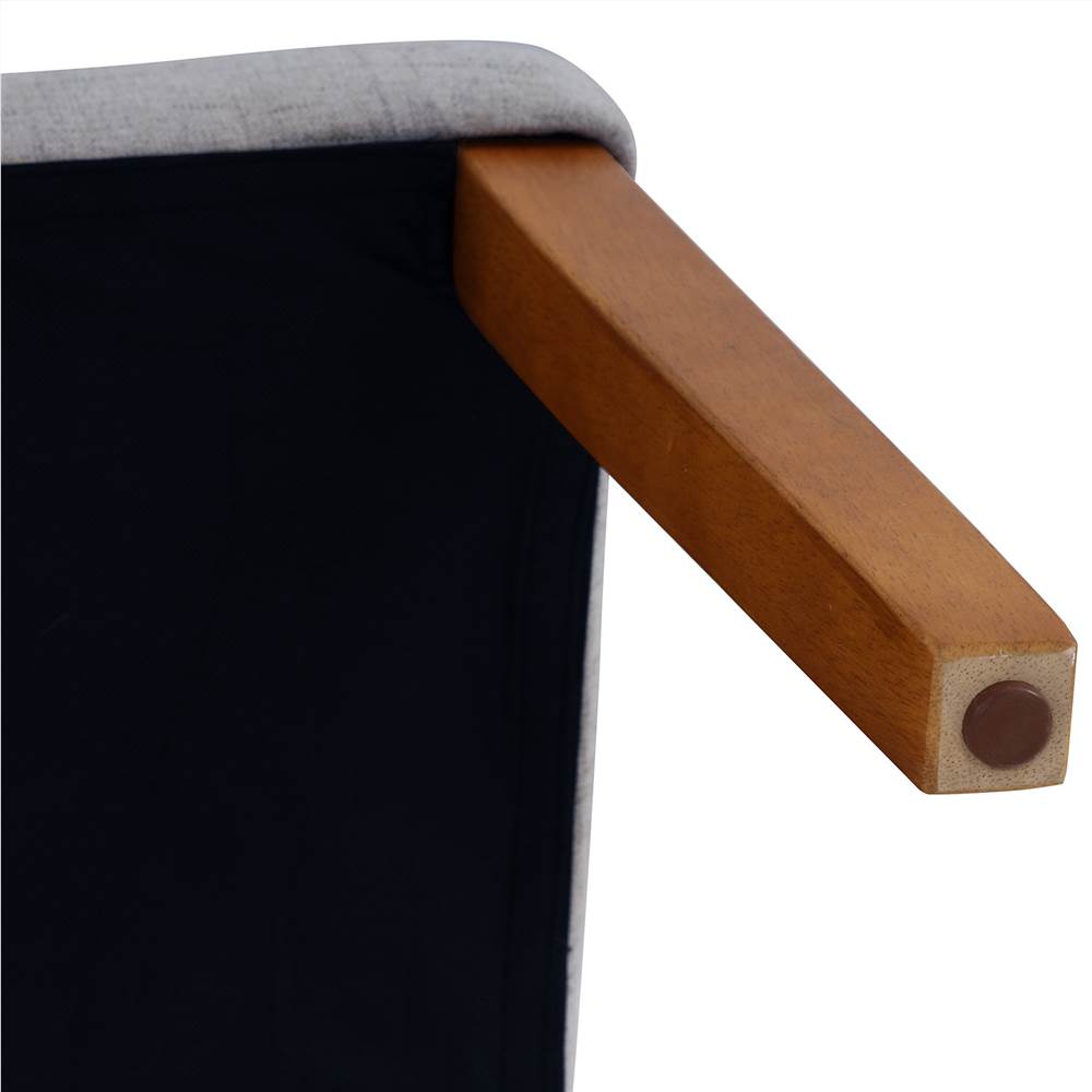 Linen Upholstered Dining Chair Set Of 2, With Backrest And Rubber Wood Feet, For Kitchen, Living Room, Bedroom, Office, Cafe - Light Grey 14 DINNING CHAIR