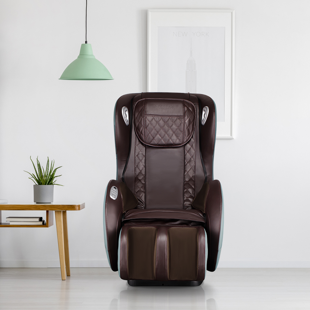 PU Leather Heated Massage Chair with Bluetooth Speaker Green
