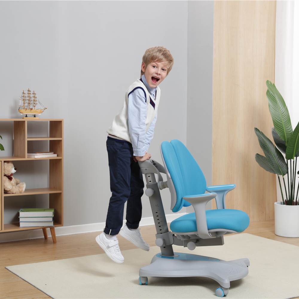 Smiley Ergonomic Height Adjustable Kids Chair Model C07/Blue
