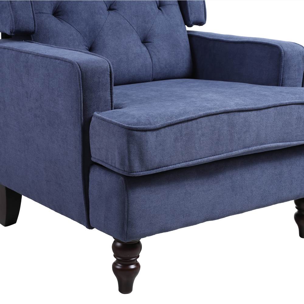 COOLMORE living room Comfortable rocking chair accent chair Navy fabric