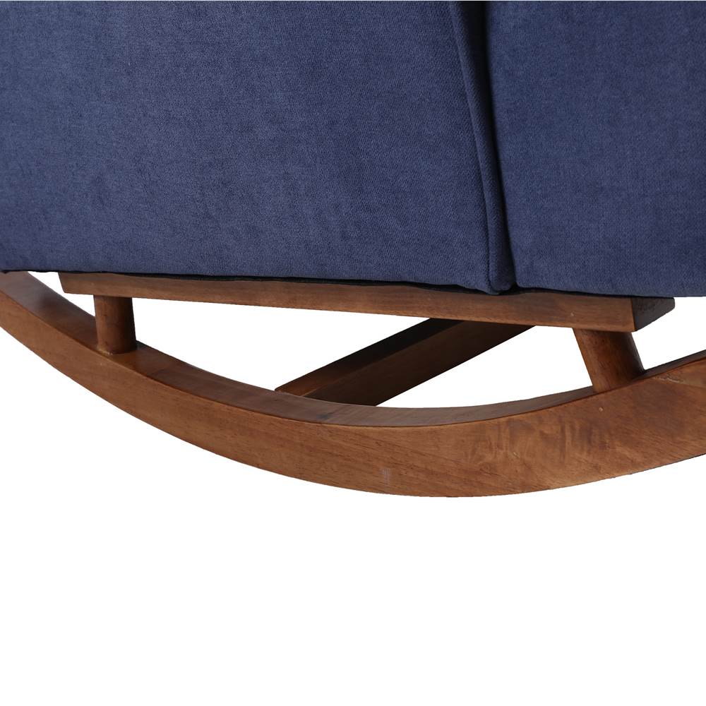 COOLMORE living room Comfortable rocking chair accent chair Navy fabric