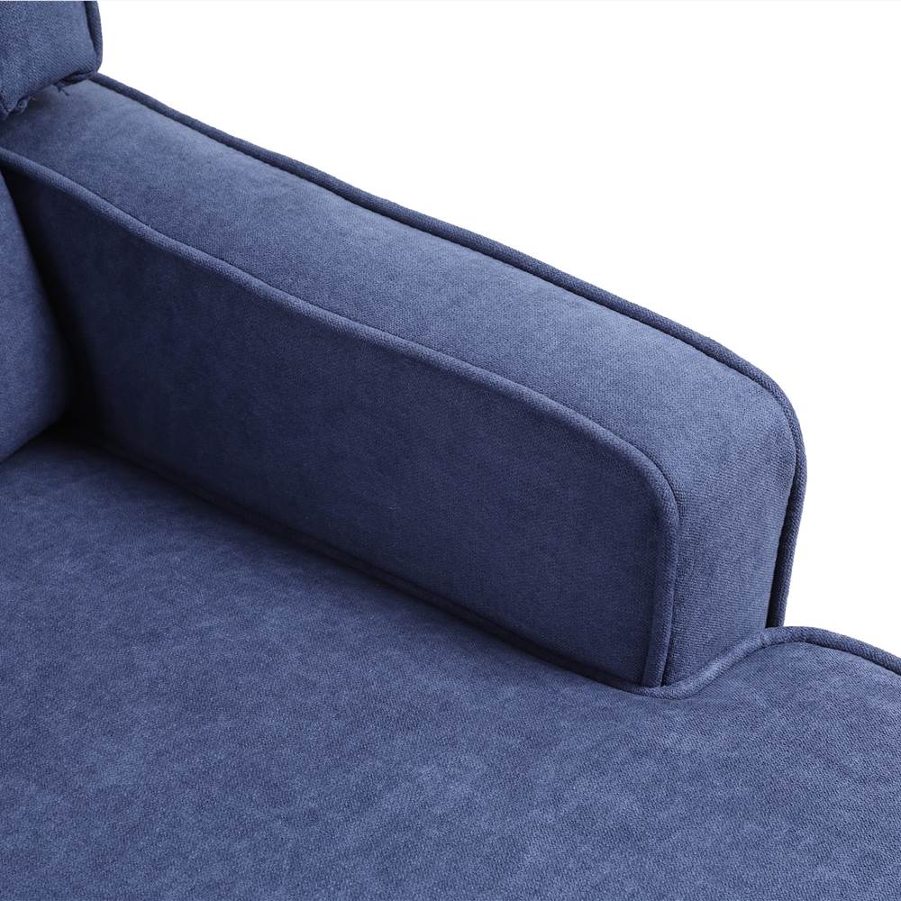 COOLMORE living room Comfortable rocking chair accent chair Navy fabric