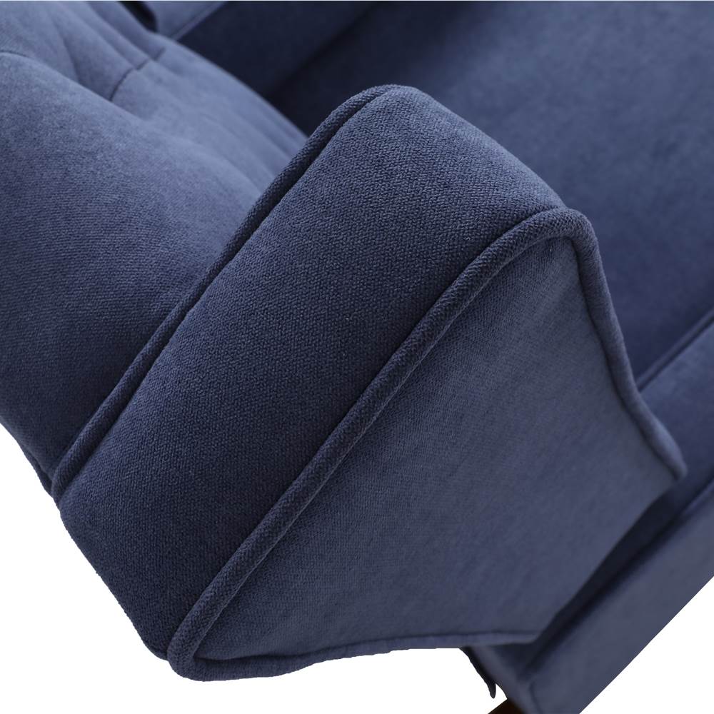 COOLMORE living room Comfortable rocking chair accent chair Navy fabric