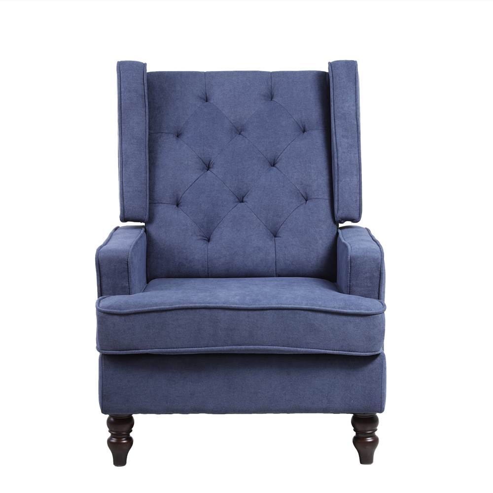 COOLMORE living room Comfortable rocking chair accent chair Navy fabric