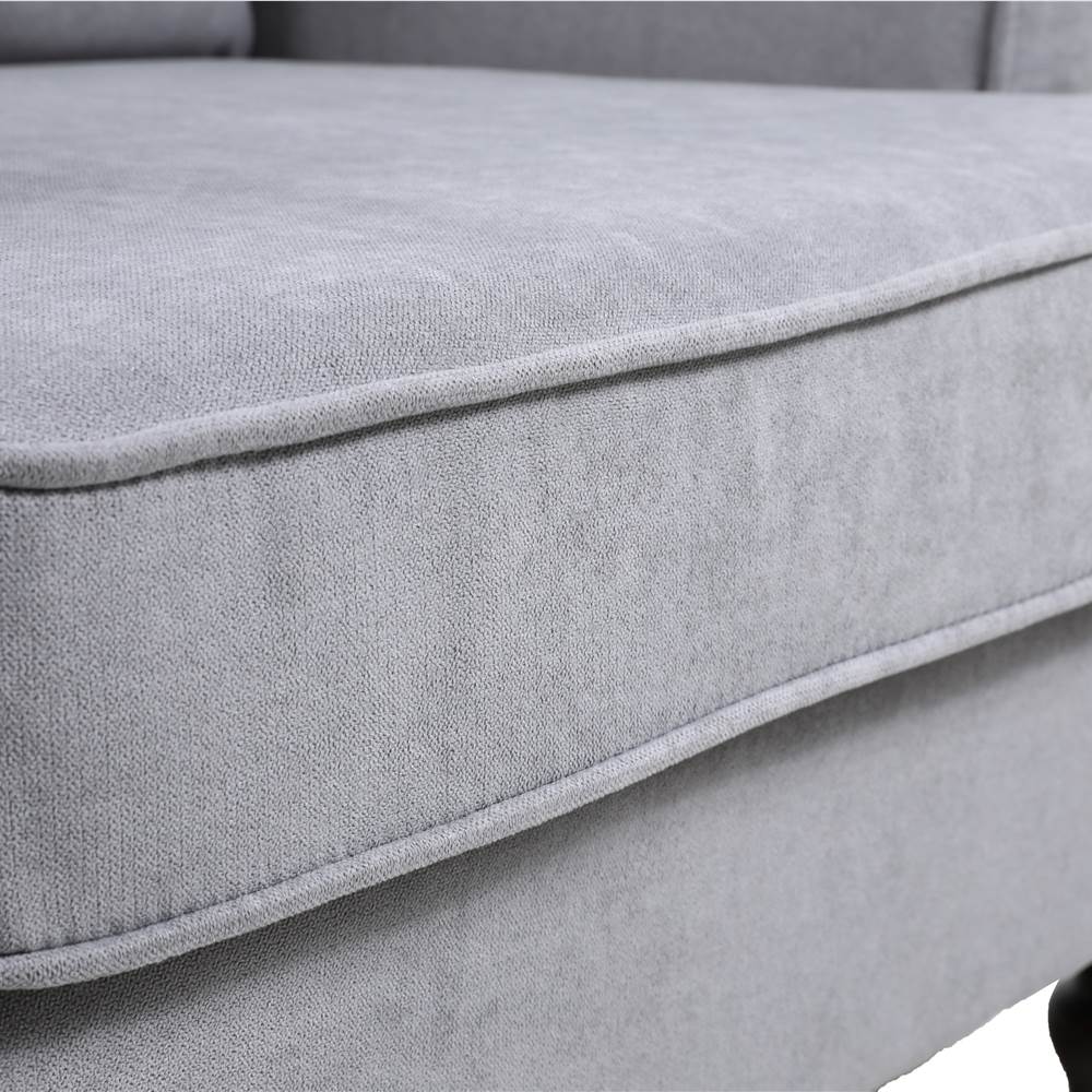 COOLMORE living room Comfortable rocking chair accent chair with light grey fabric