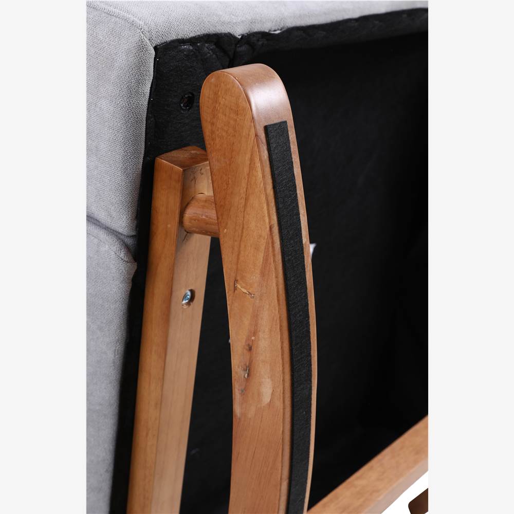 COOLMORE living room Comfortable rocking chair accent chair with light grey fabric