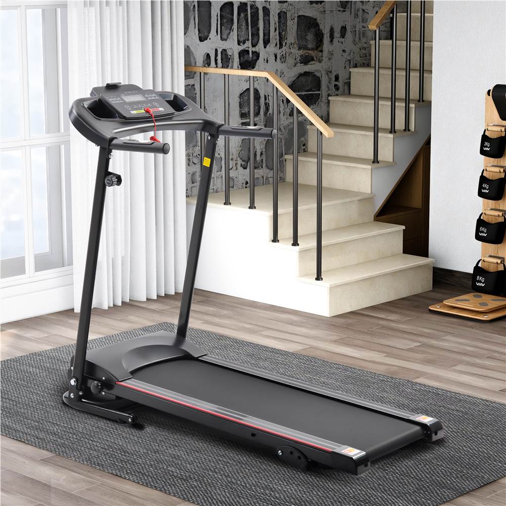 KRD-JK1609A Folding Electric Treadmill Running Machine for Home Black with 3 Manual inclines